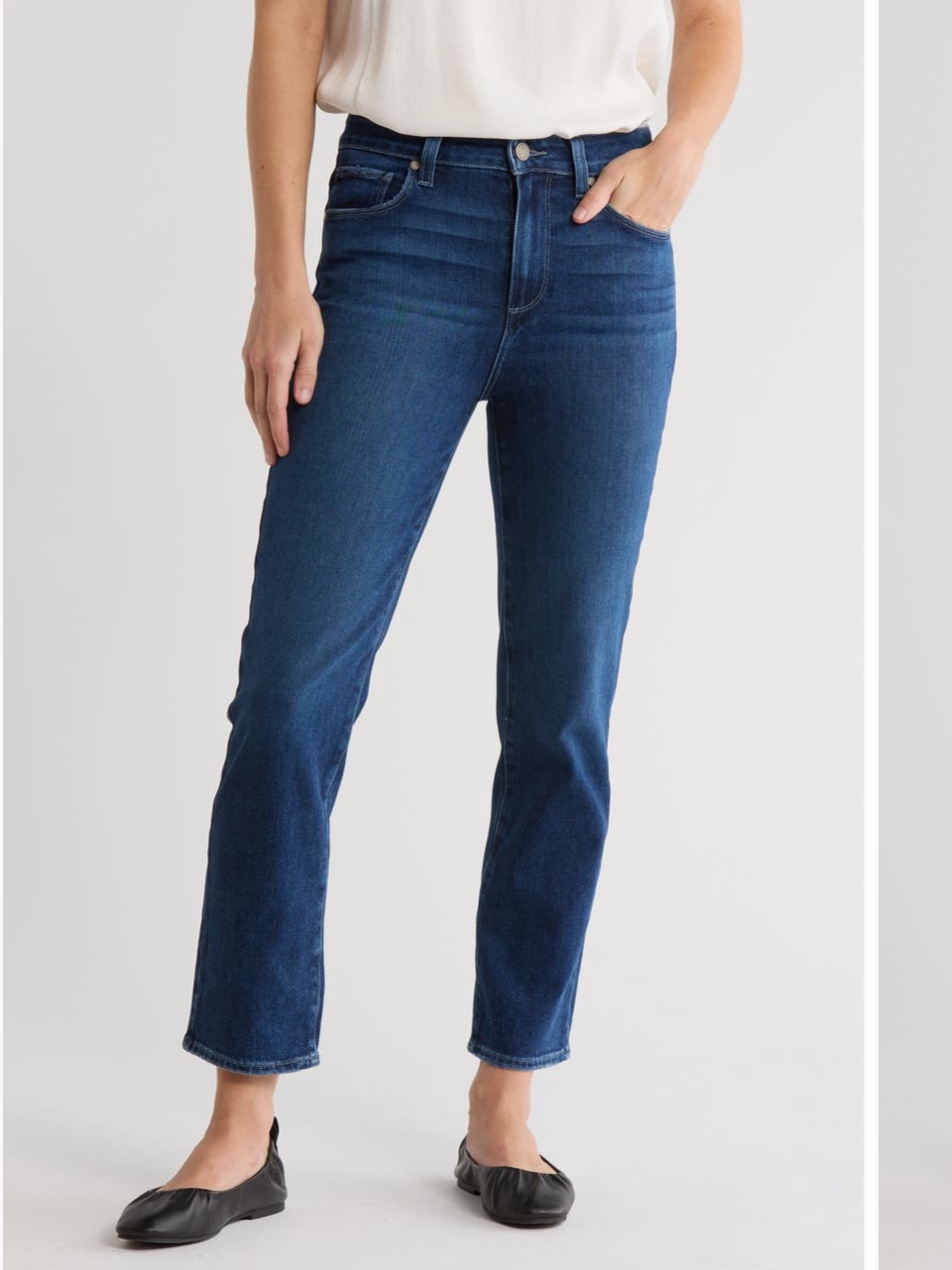 Paige Sarah Straight Leg Indigo Straight Jeans Paige Sarah Straight Leg Indigo Straight Jeans